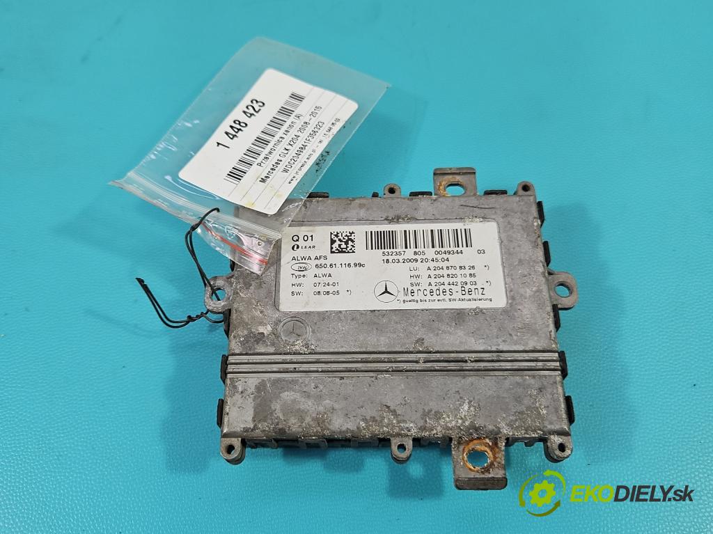 Mercedes GLK X204 2008-2015 2,2.0 CDI 170 HP automatic 125 kW 2143 cm3 5- střídač: xenon A2048708326 (Riadiaca jednotka xenónu)