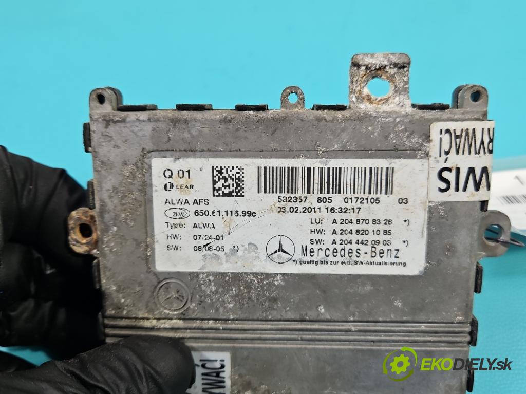 Mercedes GLK X204 2008-2015 2,2.0 CDI 170 HP automatic 125 kW 2143 cm3 5- střídač: xenon A2048708326 (Riadiaca jednotka xenónu)