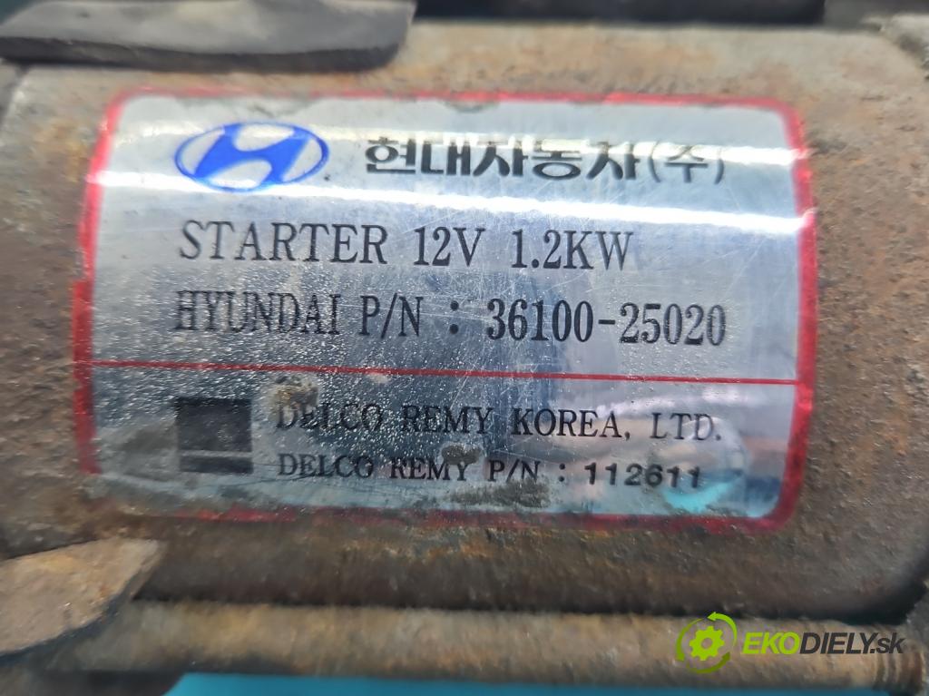 Hyundai Sonata V 2004-2009 2.4 16V 162 HP manual 119 kW 2359 cm3 4- štartér 36100-25020 (Štartér)