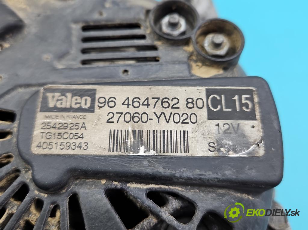 Peugeot 1007 1.4 hdi 68 HP manual 50 kW 1398 cm3 3- Alternator 9646476280 (Alternátor)