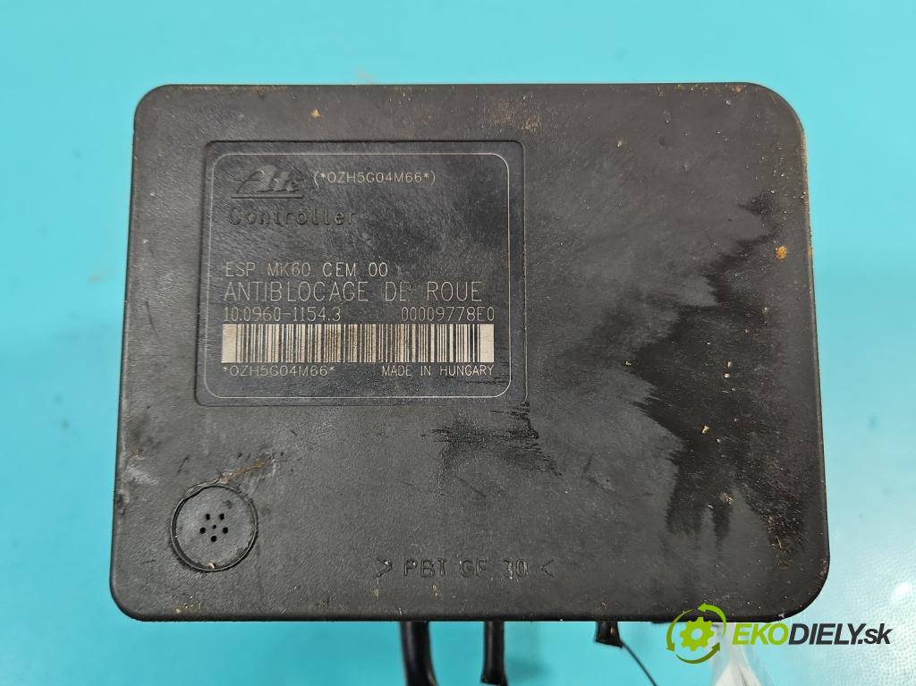 Peugeot 1007 1.4 hdi 68 HP manual 50 kW 1398 cm3 3- čerpadlo abs 9654777580 (Pumpa ABS)