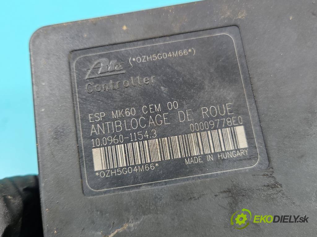 Peugeot 1007 1.4 hdi 68 HP manual 50 kW 1398 cm3 3- čerpadlo abs 9654777580 (Pumpa ABS)