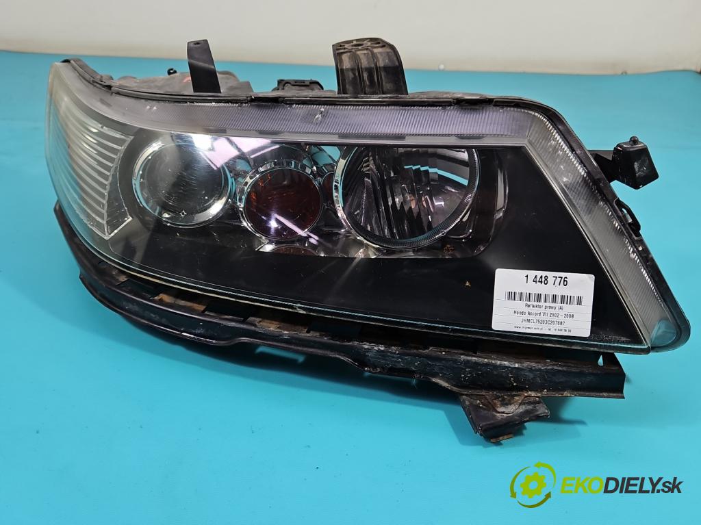 Honda Accord VII 2002-2008 2.0 16V 155 HP manual 114 kW 1998 cm3 4- Reflektor: pravý  (Svetlo predné pravé)