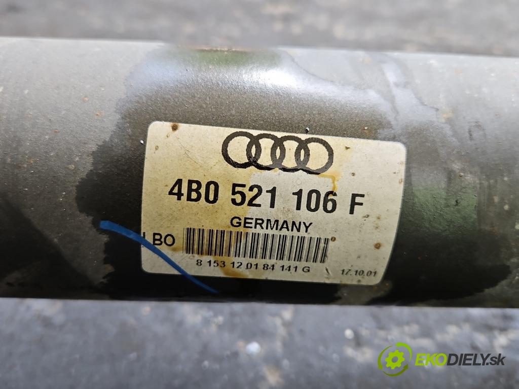 Audi A6 C5 1997-2004 3.0 V6 220KM automatic 162 kW 2976 cm3 5- Hřídel: zadné 4B0521106F (Kardaňový hriadeľ)
