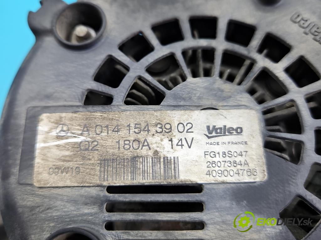 Mercedes GLK X204 2008-2015 2,2.0 CDI 170 HP automatic 125 kW 2143 cm3 5- Alternator A0141543902 (Alternátor)
