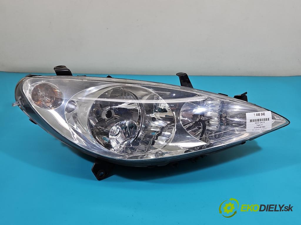 Peugeot 307 1.6 16V 109 HP manual 80 kW 1587 cm3 5- Reflektor: pravý 9641615280 (Svetlo predné pravé)