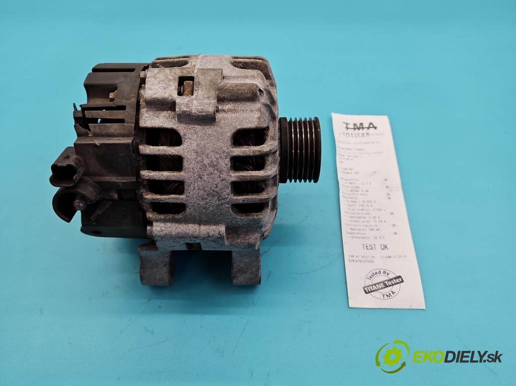 Peugeot 307 1.6 16V 109 HP manual 80 kW 1587 cm3 5- Alternator 9649611780 (Alternátor)
