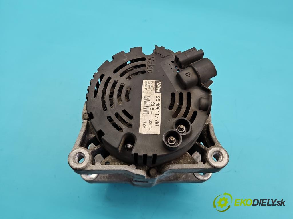 Peugeot 307 1.6 16V 109 HP manual 80 kW 1587 cm3 5- Alternator 9649611780 (Alternátor)