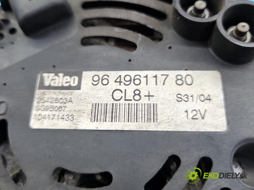 Peugeot 307 1.6 16V 109 HP manual 80 kW 1587 cm3 5- Alternator 9649611780 (Alternátor)