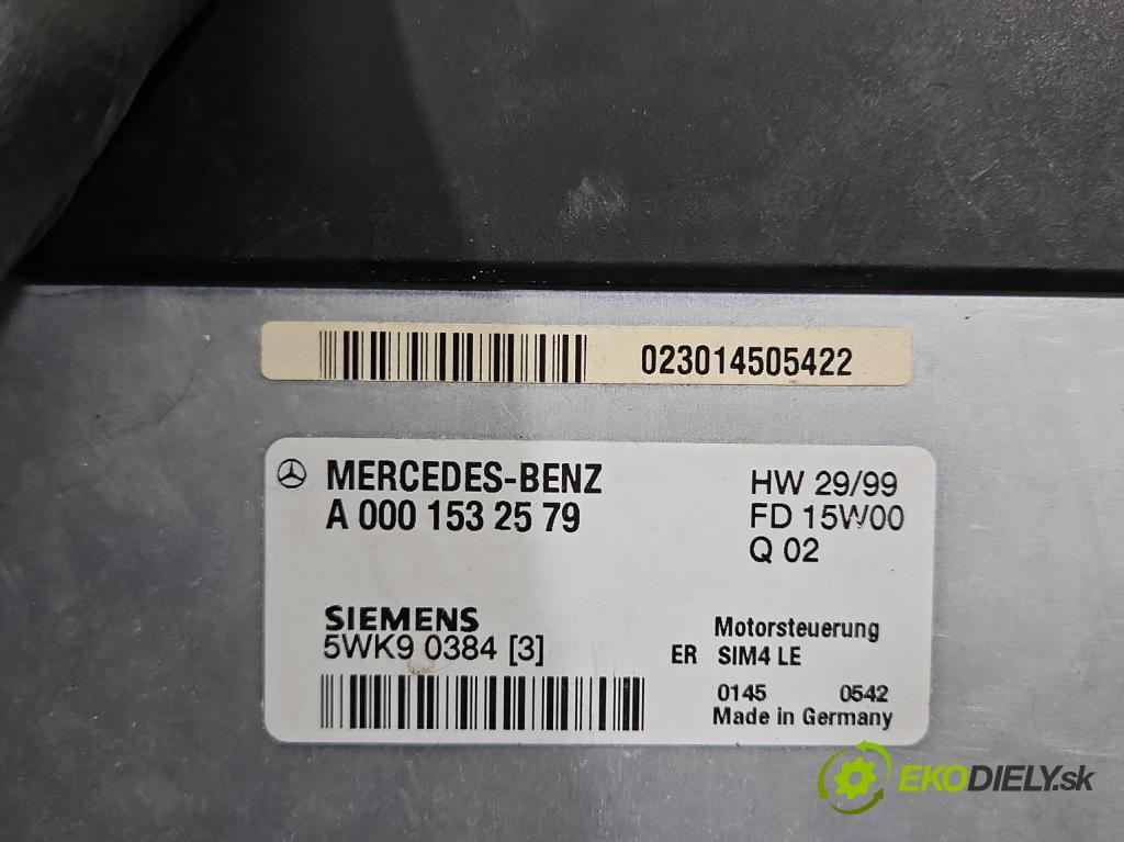 Mercedes C W203 2000-2007 2.0 kompressor 163 HP manual 120 kW 1998 cm3 4- riadiaca jednotka motora A0001532579