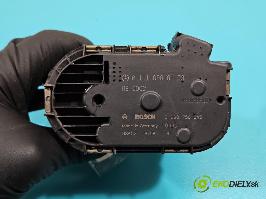 Mercedes C W203 2000-2007 2.0 kompressor 163 HP manual 120 kW 1998 cm3 4- klapka A1110980109 (Škrtiaca klapka)