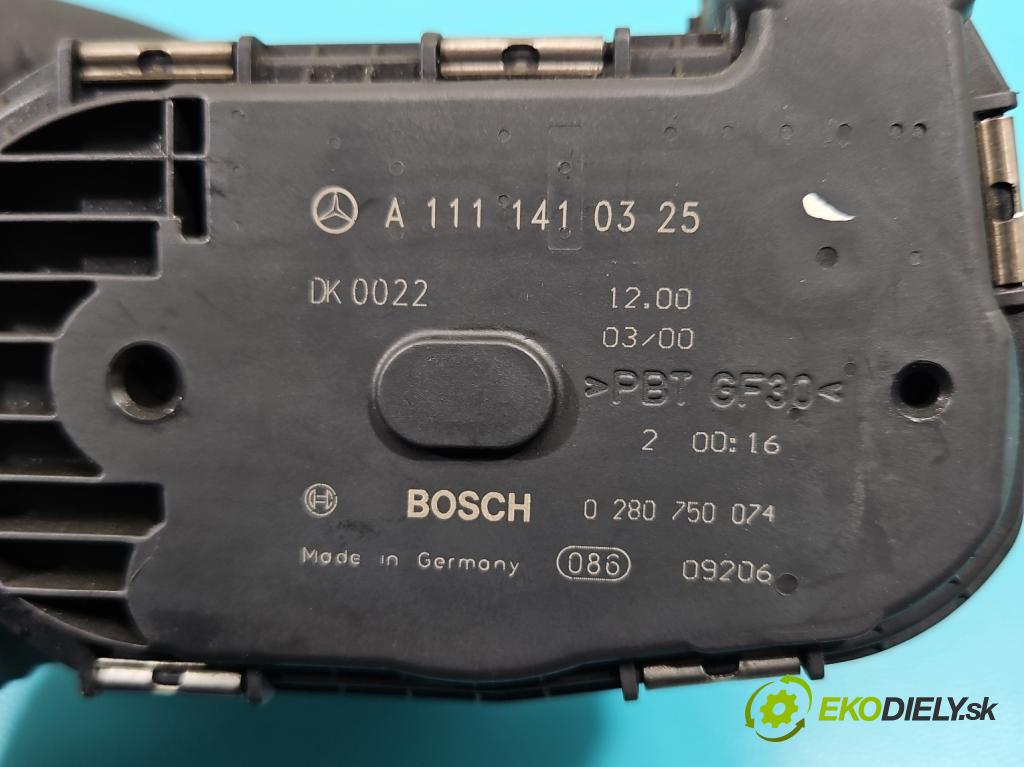 Mercedes C W203 2000-2007 2.0 kompressor 163 HP manual 120 kW 1998 cm3 4- klapka A1111410325 (Škrtiaca klapka)