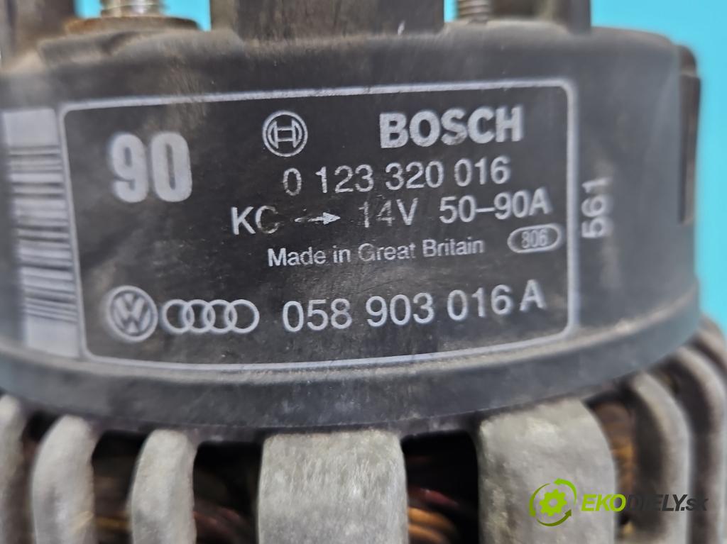 Audi A4 B5 1994-2001 1.8 20V 125 HP manual 92 kW 1781 cm3 4- Alternator 0123320016 (Alternátor)