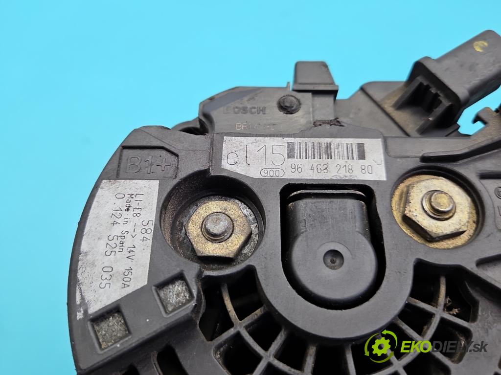 Peugeot 307 1.6 hdi 109 HP manual 80 kW 1560 cm3 5- Alternator 0124525035 (Alternátor)