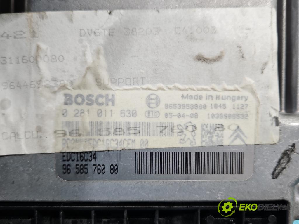 Peugeot 307 1.6 hdi 109 HP manual 80 kW 1560 cm3 5- riadiaca jednotka motora 0281011630