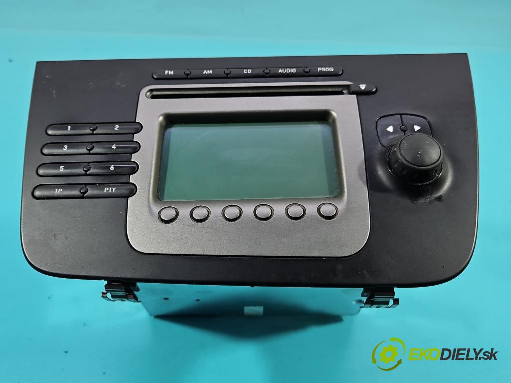 Seat Toledo III 2004-2009 1.6 SR 102 HP manual 75 kW 1595 cm3 5- Radio originál 5P1035152