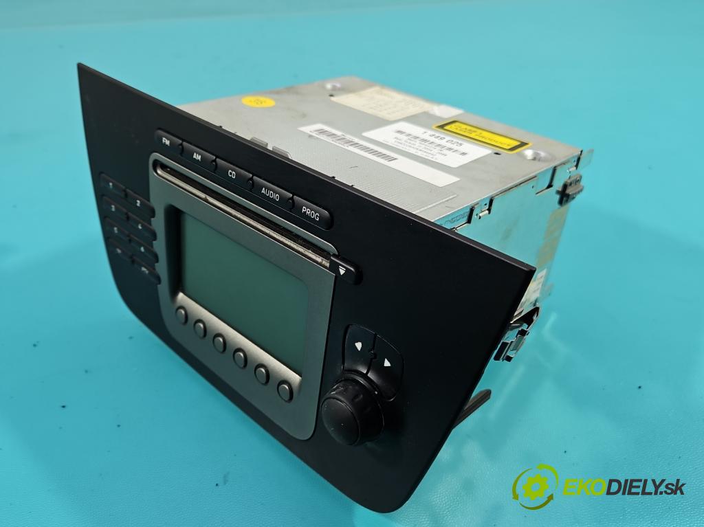 Seat Toledo III 2004-2009 1.6 SR 102 HP manual 75 kW 1595 cm3 5- Radio originál 5P1035152