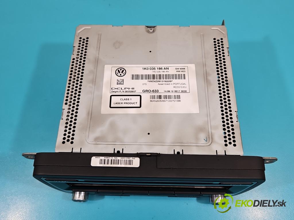 Vw Passat CC 2008-2016 2.0 tdi 140 HP automatic 103 kW 1968 cm3 4- Radio originál 1K0035186AN