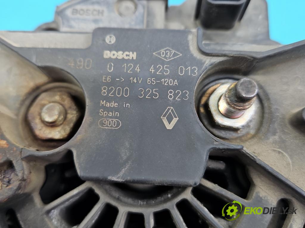 Renault Modus 1.4 16V 98 HP manual 72 kW 1390 cm3 5- Alternator 8200325823 (Alternátor)
