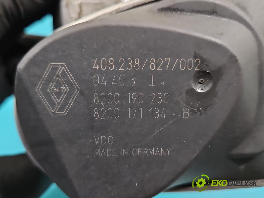 Renault Modus 1.4 16V 98 HP manual 72 kW 1390 cm3 5- klapka 8200190230 (Škrtiaca klapka)