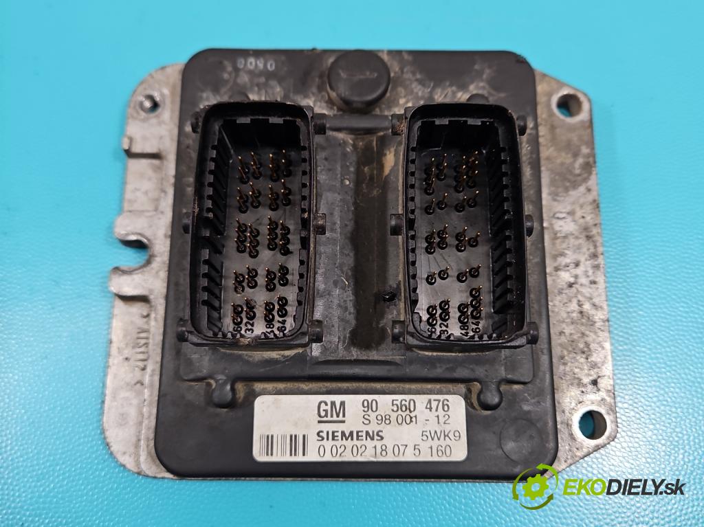 Opel Astra II 1998-2009 1.8 16V 116 HP manual 85 kW 1796 cm3 2- riadiaca jednotka motora 90560476