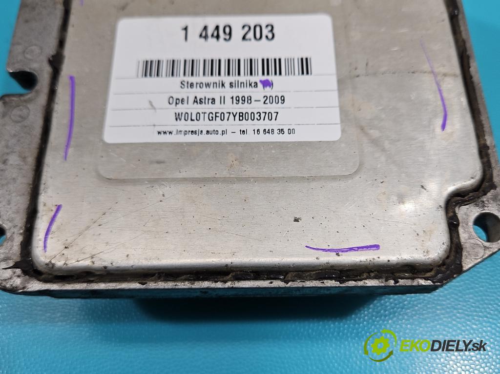 Opel Astra II 1998-2009 1.8 16V 116 HP manual 85 kW 1796 cm3 2- riadiaca jednotka motora 90560476