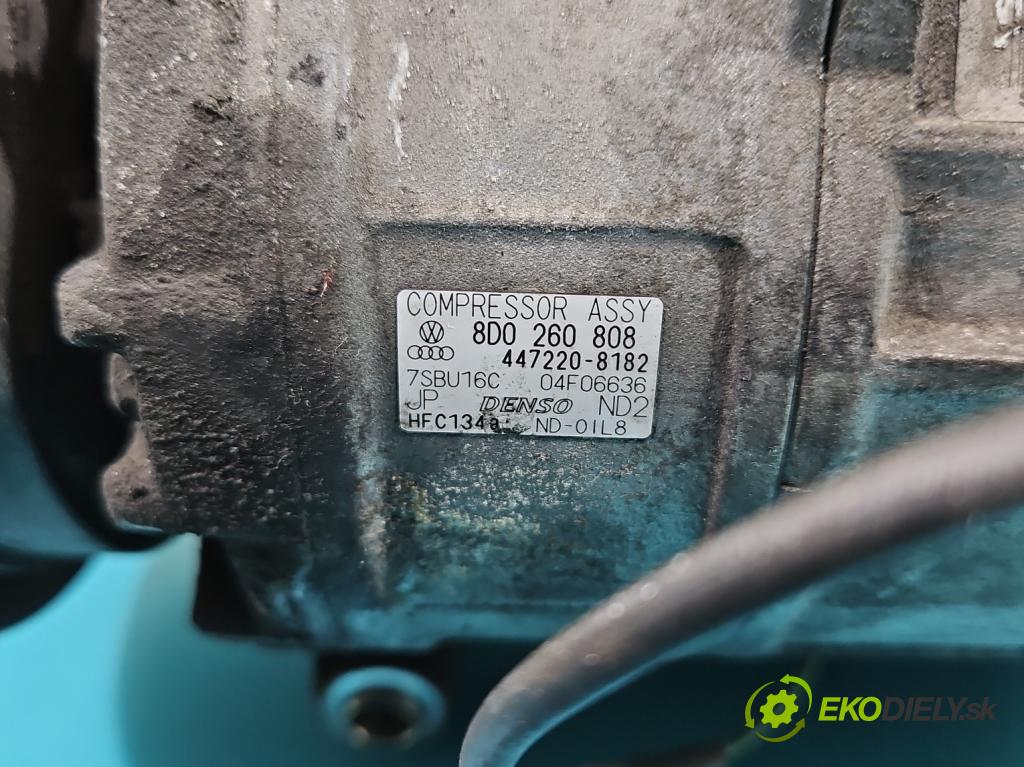 Vw Passat B5 1995-2005 1.6 8V 102 HP manual 75 kW 1595 cm3 5- Kompresor: klimatizácie 8D0260808 (Kompresor klimatizácie)