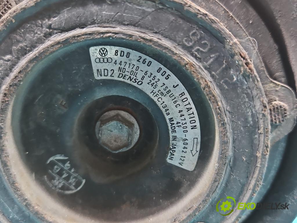 Vw Passat B5 1995-2005 1.6 8V 102 HP manual 75 kW 1595 cm3 5- Kompresor: klimatizácie 8D0260808 (Kompresor klimatizácie)