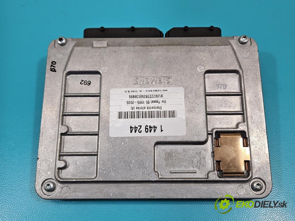 Vw Passat B5 1995-2005 1.6 8V 102 HP manual 75 kW 1595 cm3 5- riadiaca jednotka motora 3B0906018S