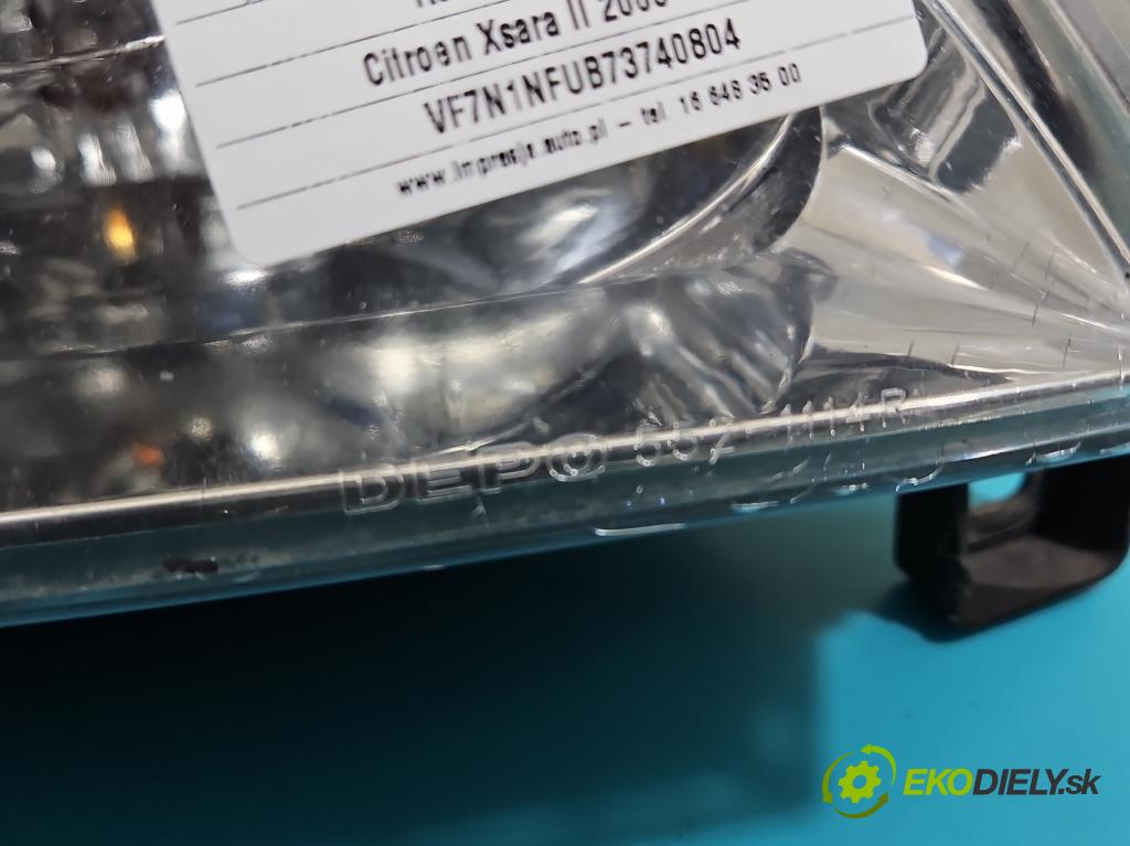 Citroen Xsara II 2000-2004 1.6 16V 109 HP manual 80 kW 1587 cm3 5- Reflektor: pravý  (Svetlo predné pravé)