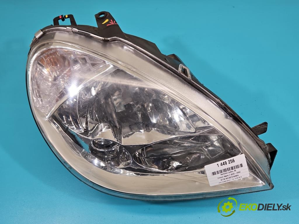 Citroen Xsara II 2000-2004 1.6 16V 109 HP manual 80 kW 1587 cm3 5- Reflektor: pravý  (Svetlo predné pravé)