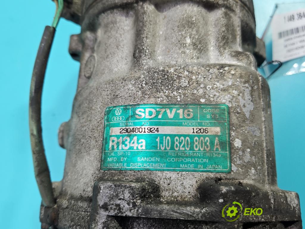Seat Toledo II 1998-2004 1.9 tdi 110 hp manual 81 kW 1896 cm3 4- Kompresor: klíma 1J0820803A (Kompresory)