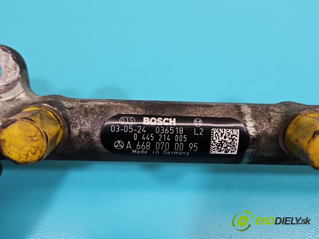 Mercedes A W168 1997-2004 1.7 cdi 95 HP manual 70 kW 1689 cm3 5- lišta vstrekovacia 0445214005 (Vstrekovacia lišta)