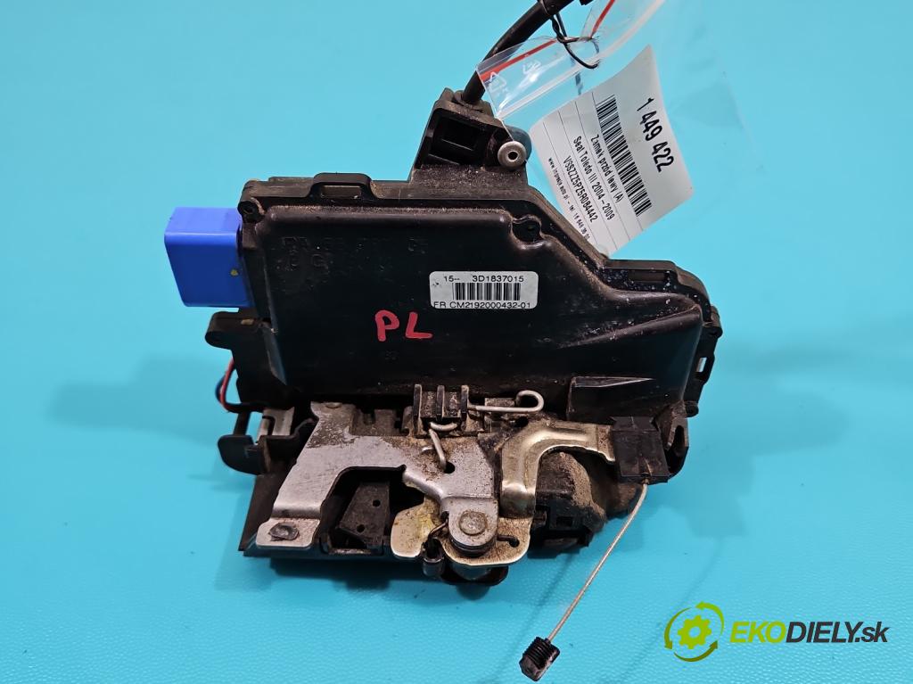 Seat Toledo III 2004-2009 1.6 SR 102 hp manual 75 kW 1595 cm3 5- zámek přední levý 3D1837015
