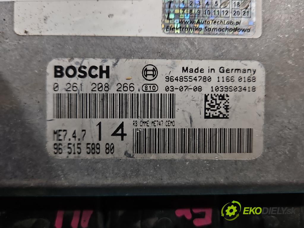 Peugeot 407 3.0 V6 211KM automatic 155 kW 2946 cm3 4- riadiaca jednotka motora 9651558980
