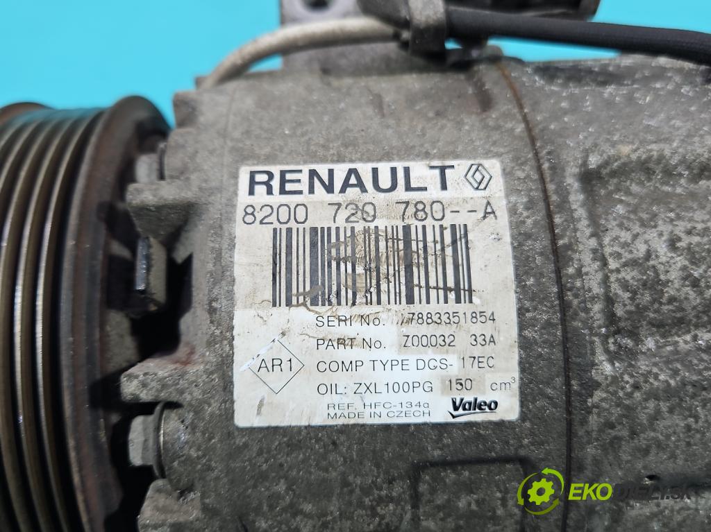 Renault Laguna III 2007-2015 2.0 16V 140 HP manual 103 kW 1997 cm3 5- Kompresor: klimatizácie 8200720780 (Kompresor klimatizácie)