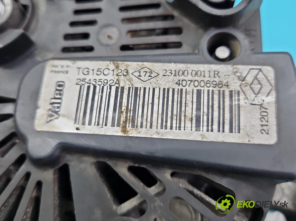 Renault Laguna III 2007-2015 2.0 16V 140 HP manual 103 kW 1997 cm3 5- Alternator 231000011R (Alternátor)