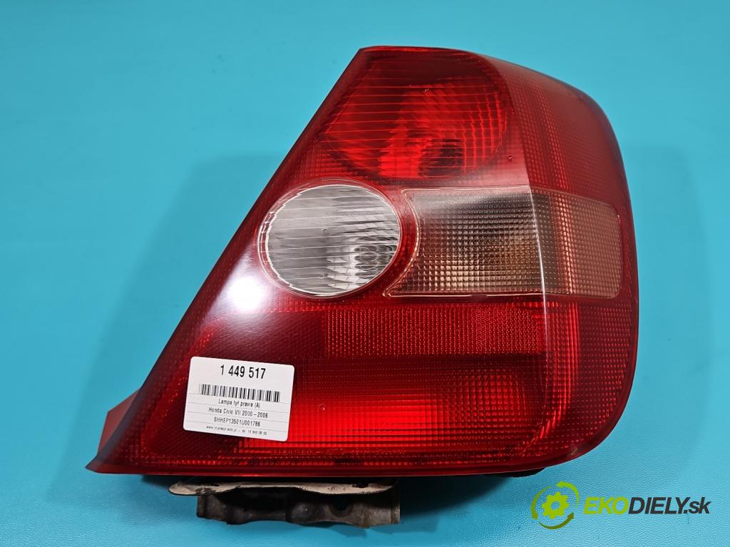 Honda Civic VII 2000-2006 1.4 16V 90 HP manual 66 kW 1396 cm3 3- svetlo / reflektor zadné pravé  (Kľučka dverí ostatné)