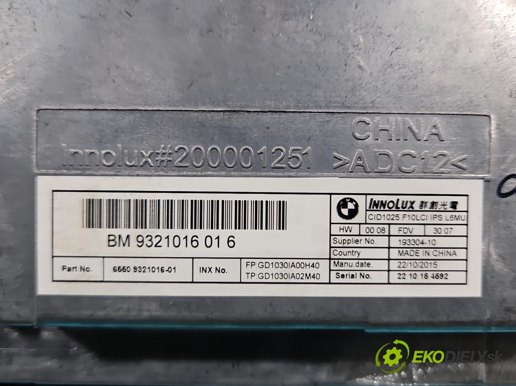 Bmw 5 F10 2010-2017 2.0d 218 HP automatic 160 kW 1995 cm3 5- Zobrazit: 9321016 (Prístrojová doska)