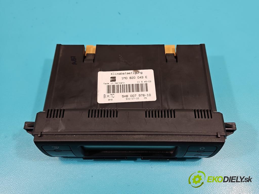 Seat Leon I 1999-2005 1.6 16V 105 HP manual 77 kW 1598 cm3 5- panel kúrenia 1M0820043E