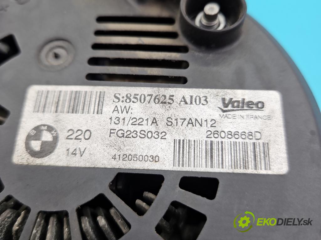 Bmw X3 F25 2010-2017 2.0d 184hp automatic 135 kW 1995 cm3 5- Alternator 8507625 (Alternátor)