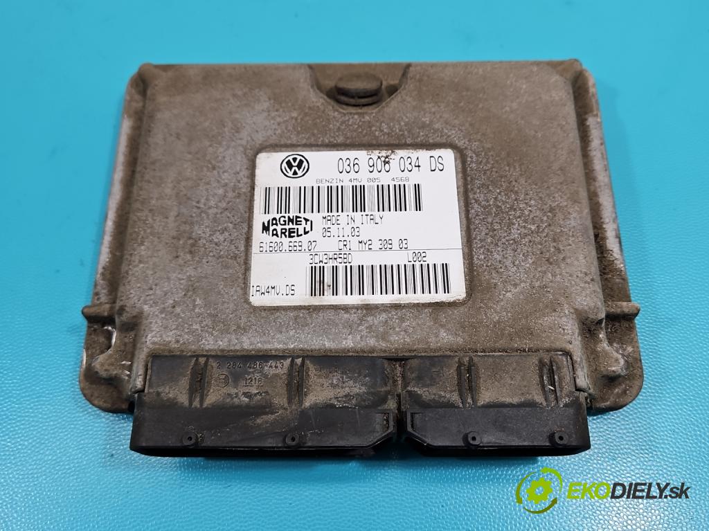 Seat Leon I 1999-2005 1.6 16V 105 HP manual 77 kW 1598 cm3 5- riadiaca jednotka motora 036906034DS
