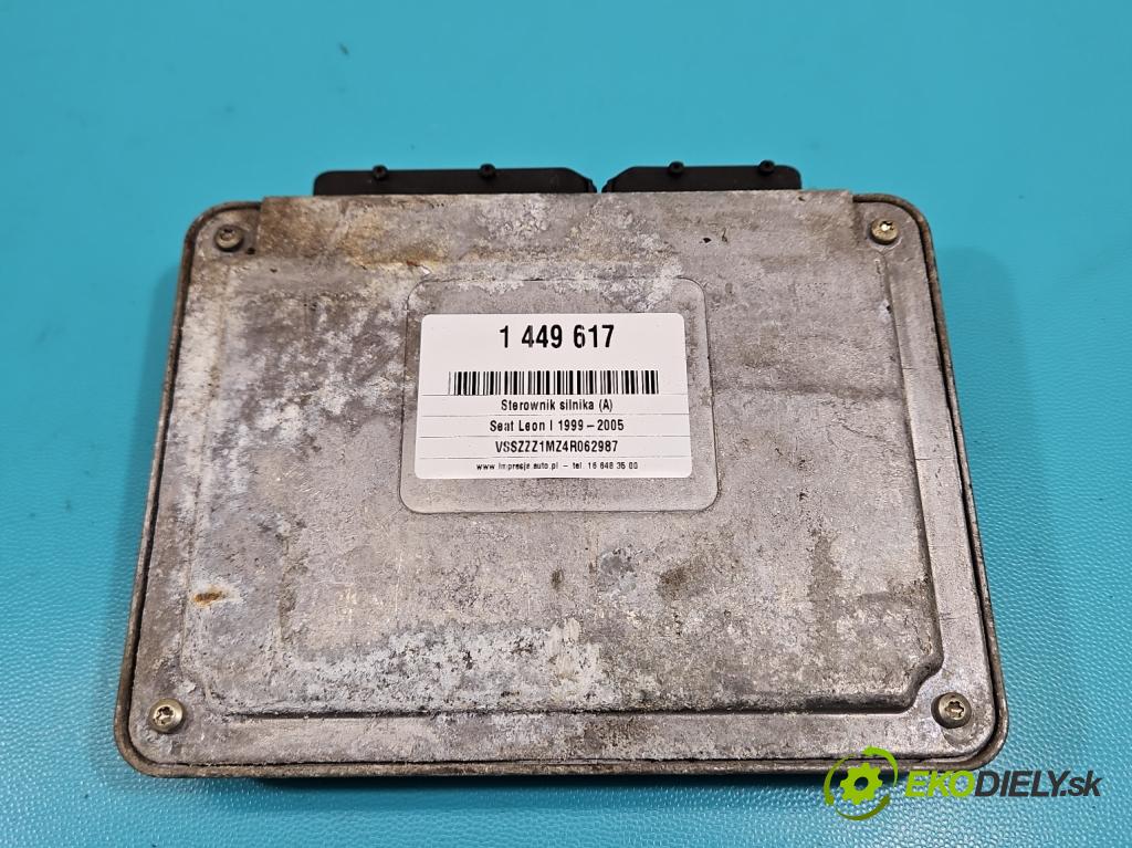 Seat Leon I 1999-2005 1.6 16V 105 HP manual 77 kW 1598 cm3 5- riadiaca jednotka motora 036906034DS