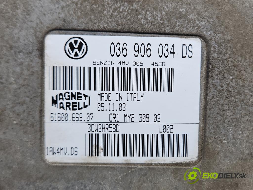 Seat Leon I 1999-2005 1.6 16V 105 HP manual 77 kW 1598 cm3 5- riadiaca jednotka motora 036906034DS
