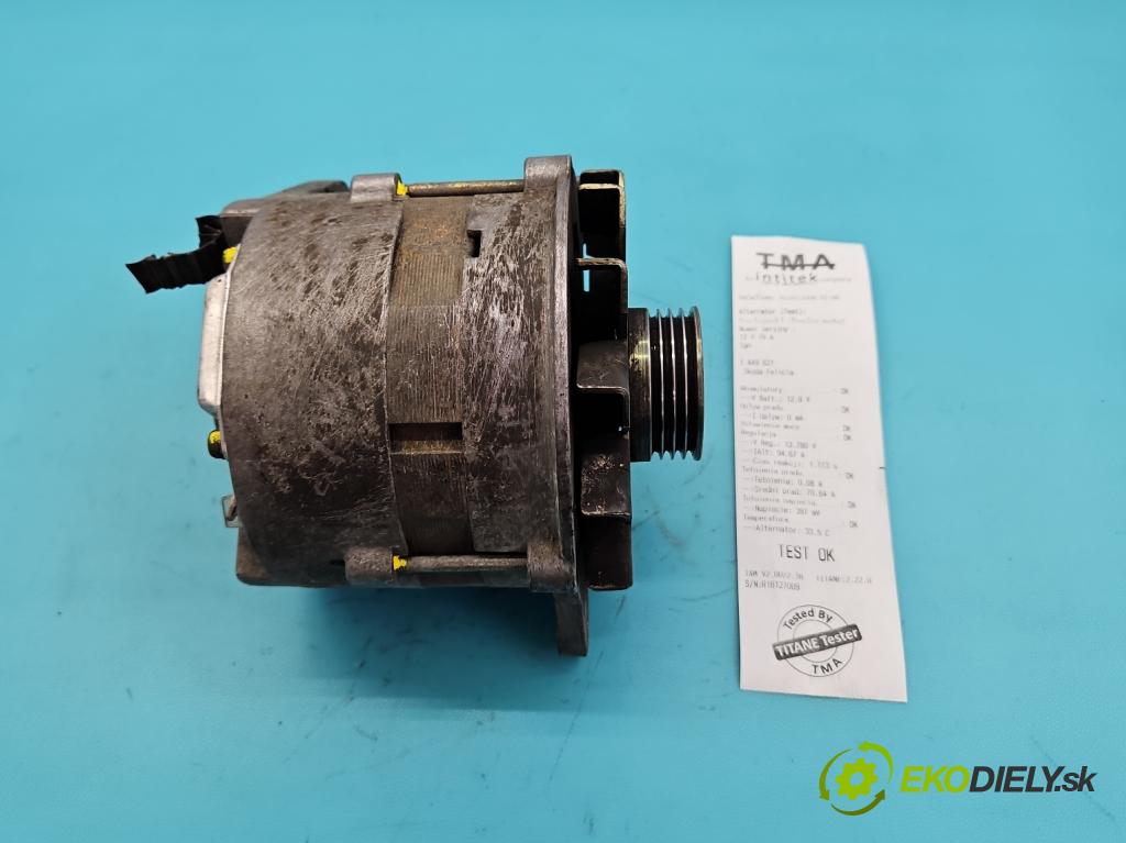 Skoda Felicia 1.3 mpi 54 HP manual 40 kW 1289 cm3 5- Alternator  (Alternátor)