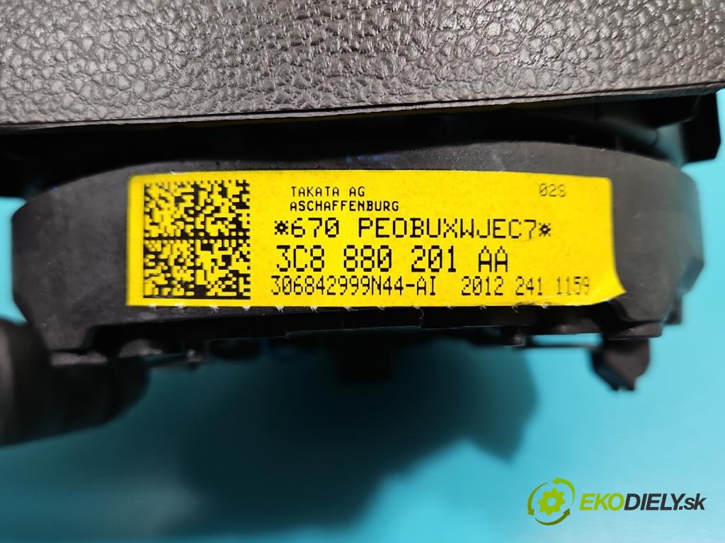 Vw Passat CC 2008-2016 2.0 tdi 140 HP automatic 103 kW 1968 cm3 4- airbag vzduch: Řidiči: 3C8880201AA (Airbag)