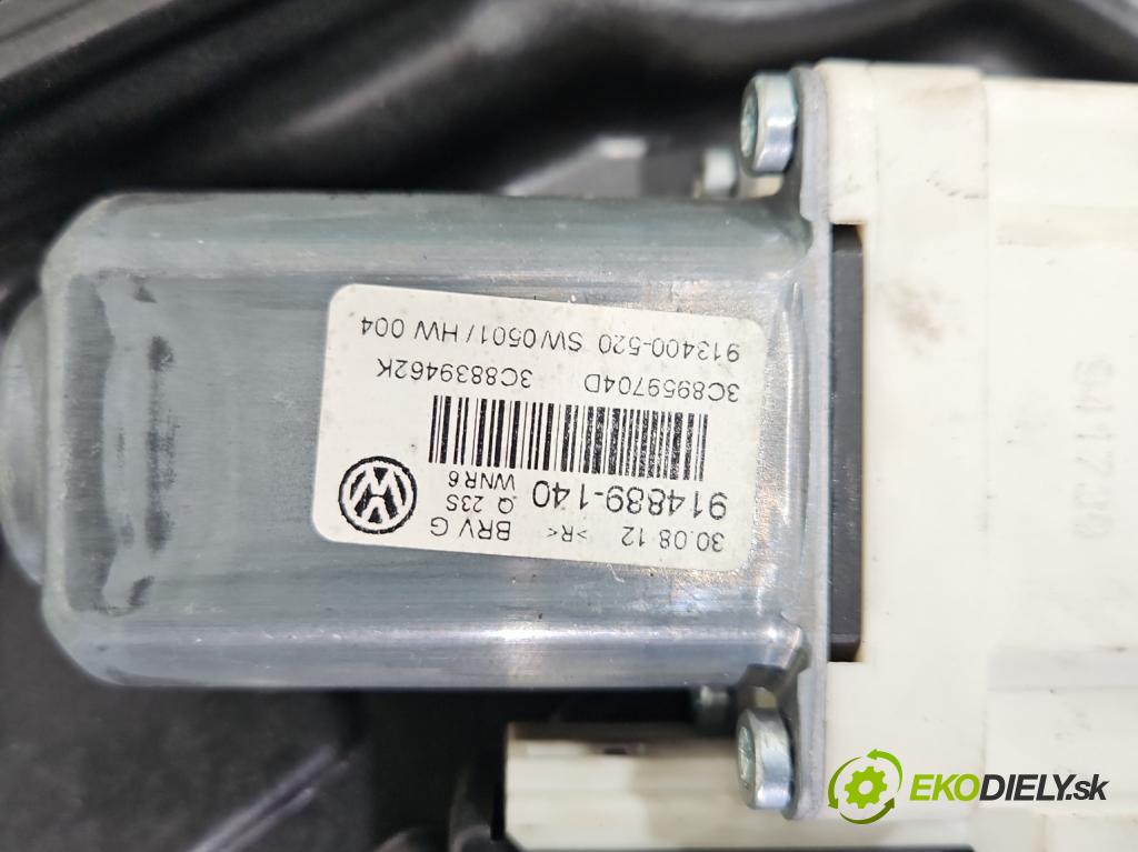 Vw Passat CC 2008-2016 2.0 tdi 140 hp automatic 103 kW 1968 cm3 4- mechanismus stahování zadní pravý 3C8959704D