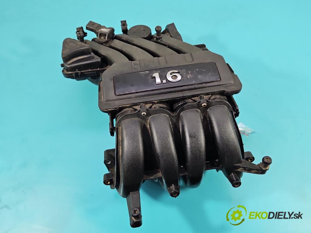 Seat Toledo III 2004-2009 1.6 SR 102 HP manual 75 kW 1595 cm3 5- zvod nasávací 06A133206AN (Sacie potrubie)