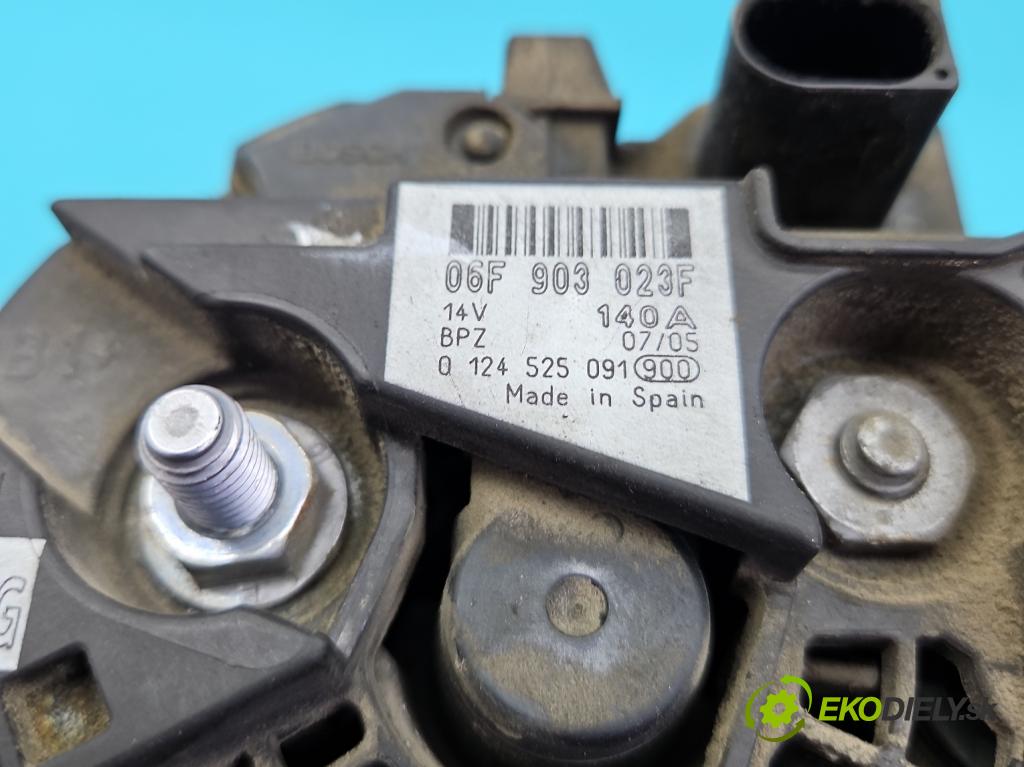 Seat Toledo III 2004-2009 1.6 SR 102 HP manual 75 kW 1595 cm3 5- Alternator 06F903023F (Alternátor)