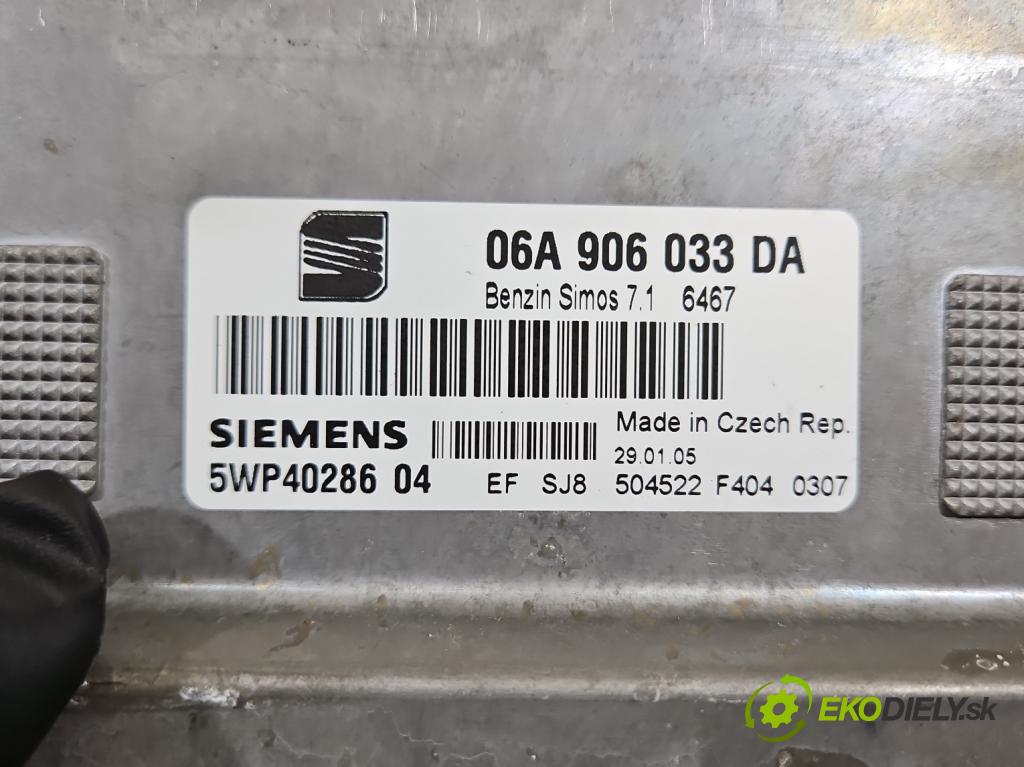 Seat Toledo III 2004-2009 1.6 SR 102 HP manual 75 kW 1595 cm3 5- riadiaca jednotka motora 06A906033DA